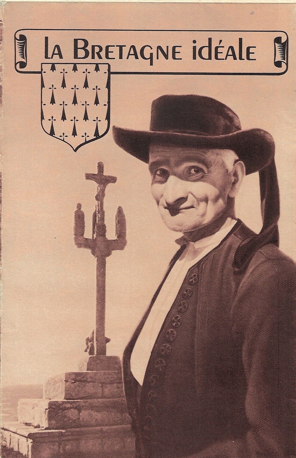 1950 Post-War Map of La Bretagne Ideale 