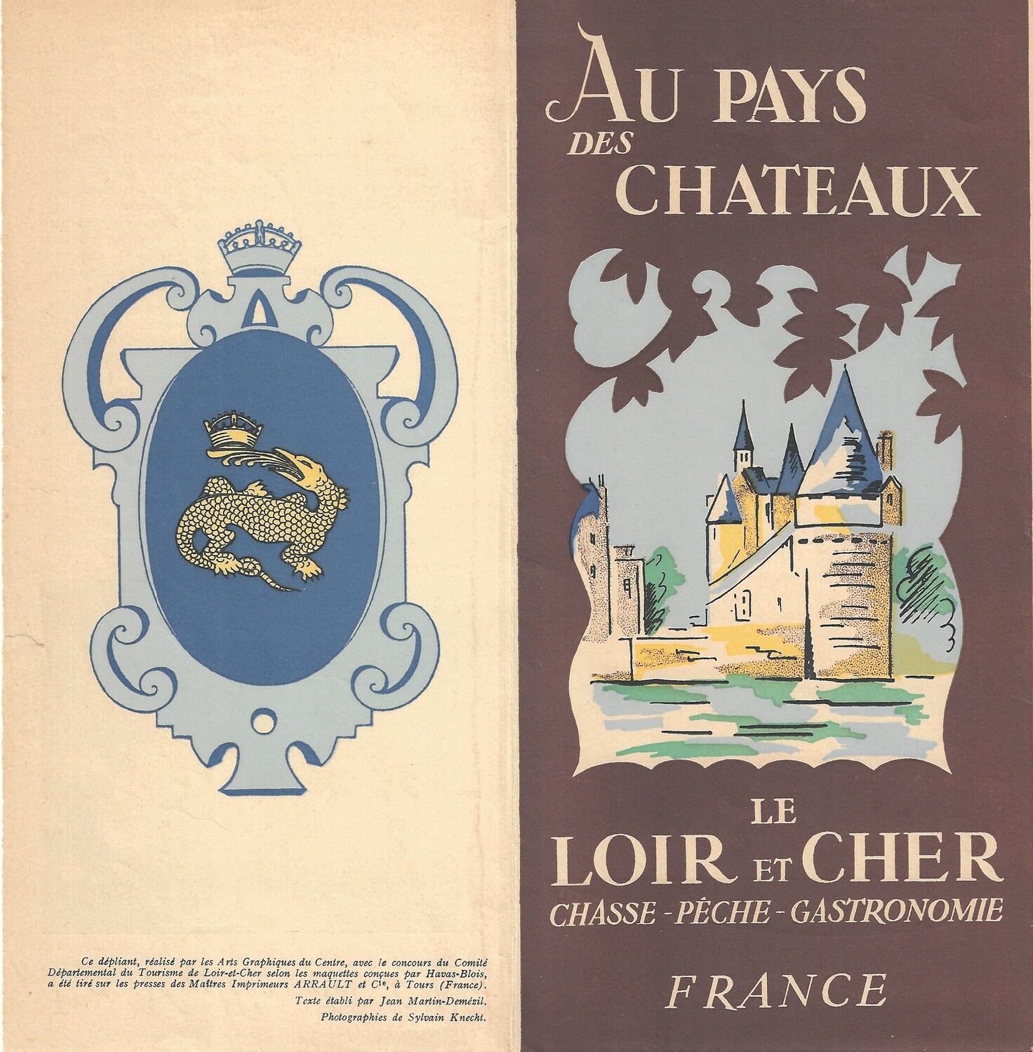 1950 Post-War Map of Loir + Cher