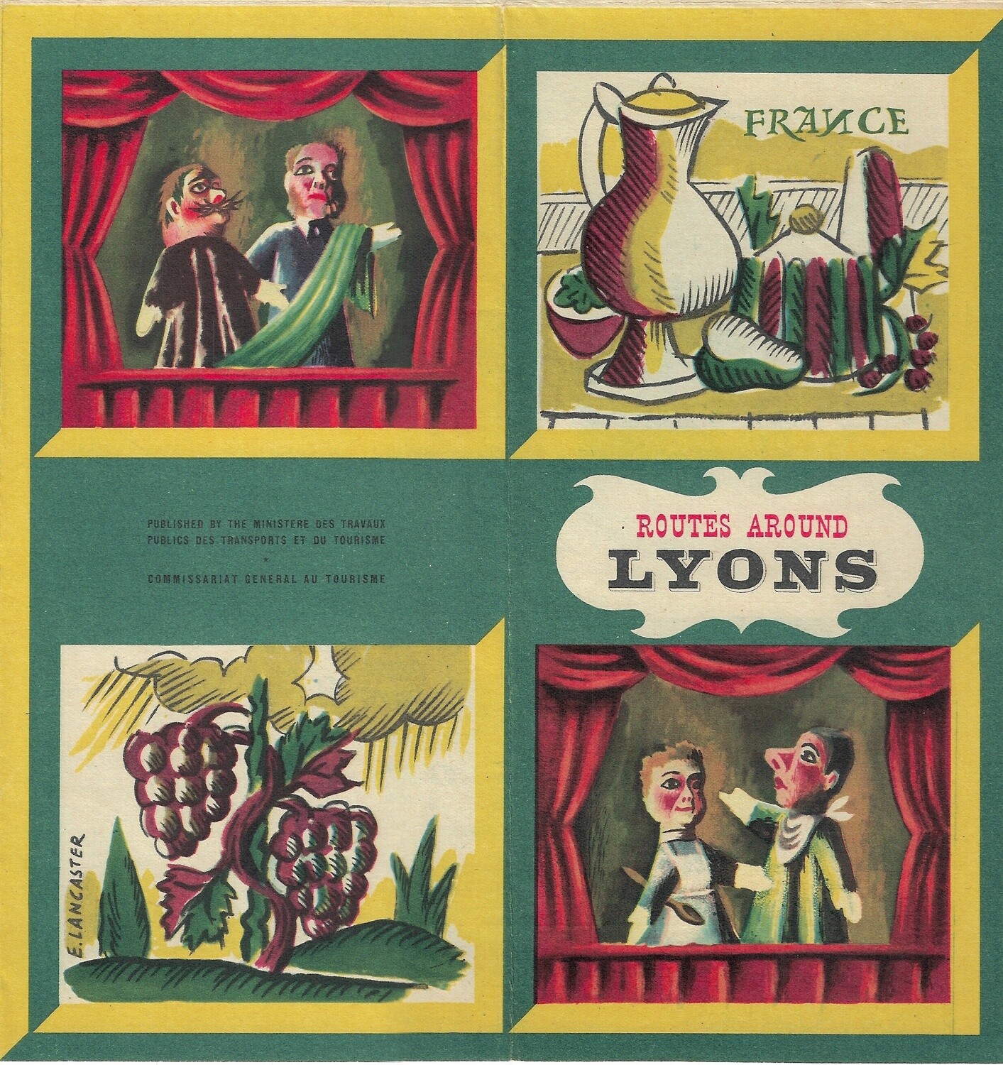 1950 Post-War Map of Lyon 