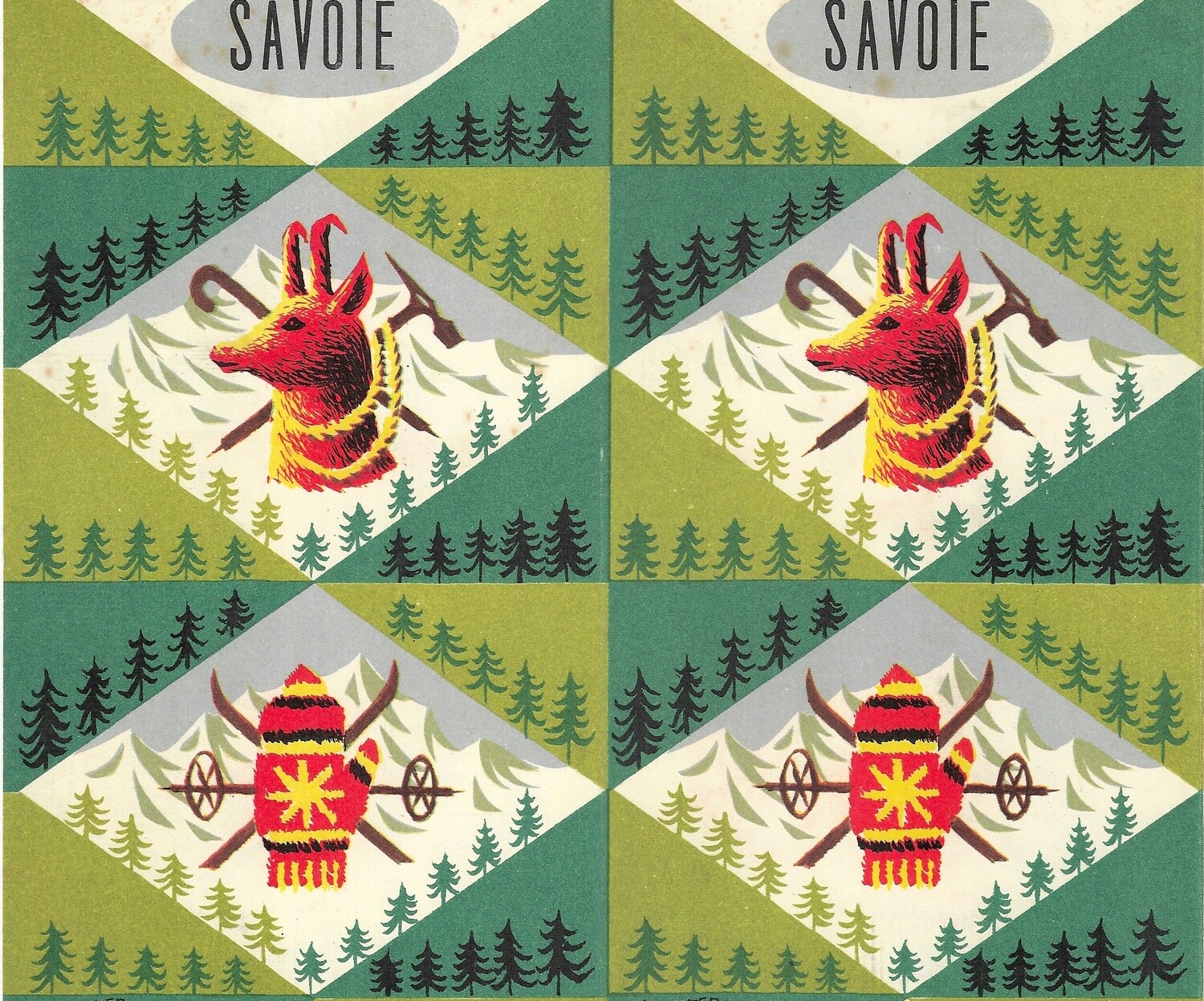 1950 Post-War Map of Savoie