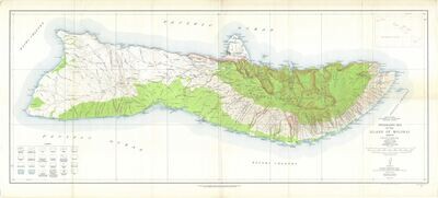 1958 (1922) Topographic Map of Molokai , Hi.