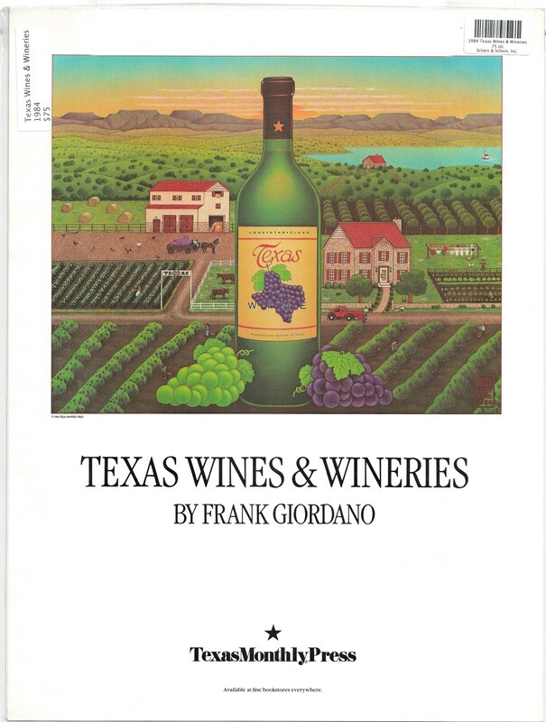 1984 Texas Wines &amp; Wineries