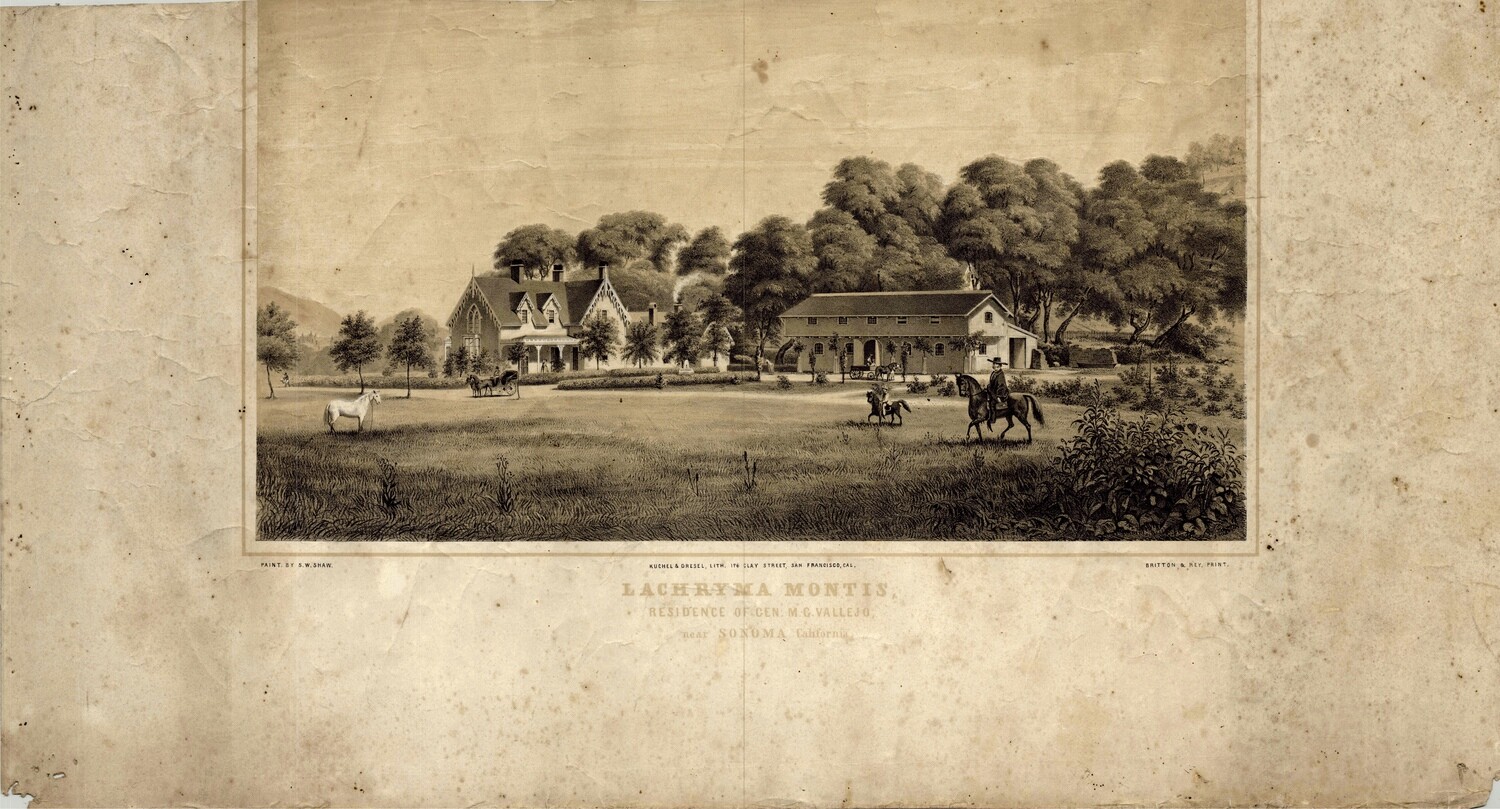 1859 View of Lachryma Montis by Kuchel and Dresel/Britton and Rey from S Shaw image