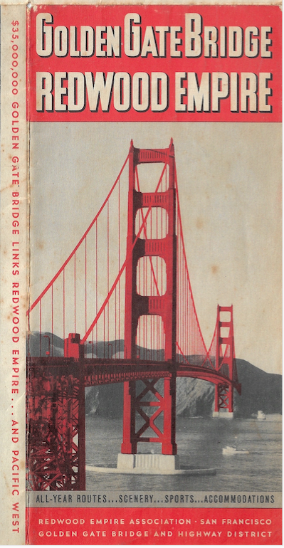 1937 Redwood Empire map and guide