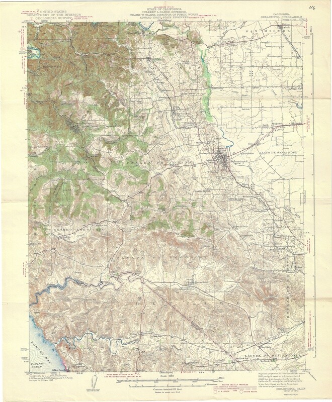 1942 War Dept. USGS Sebastapol Quad