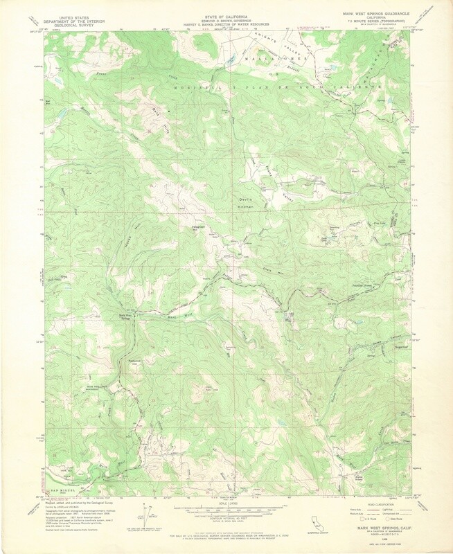 1958 Mark West 7.5 Minute sheet