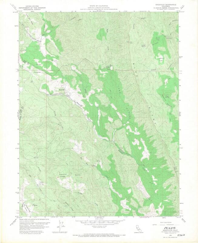 1958 Knoxville Napa Co. 7.5 Topo