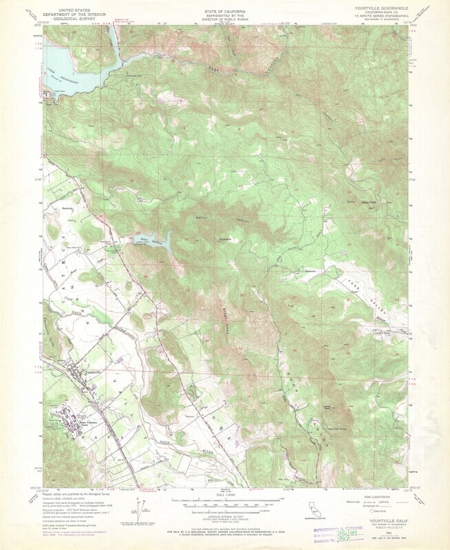 1968 (1951) Yountville 7.5 Minute Sheet