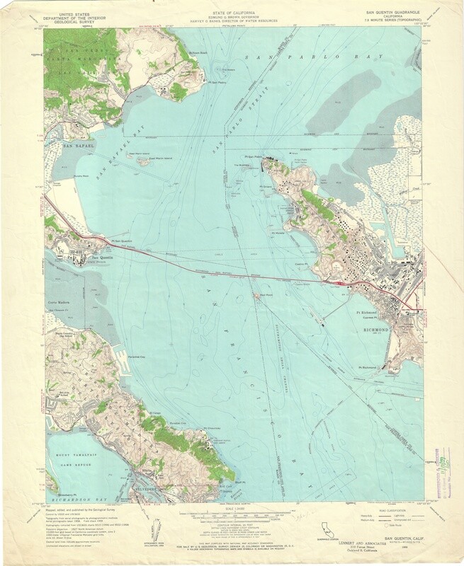 1959 Tiburon, San Quentin Quad-7.5 Minute sheet