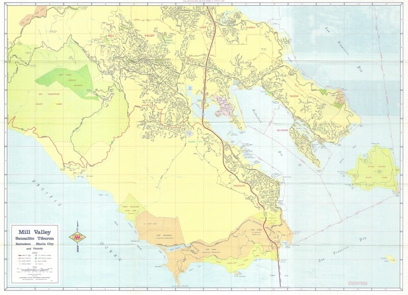 1969 Mill Valley Vicinity AAA Offset Litho