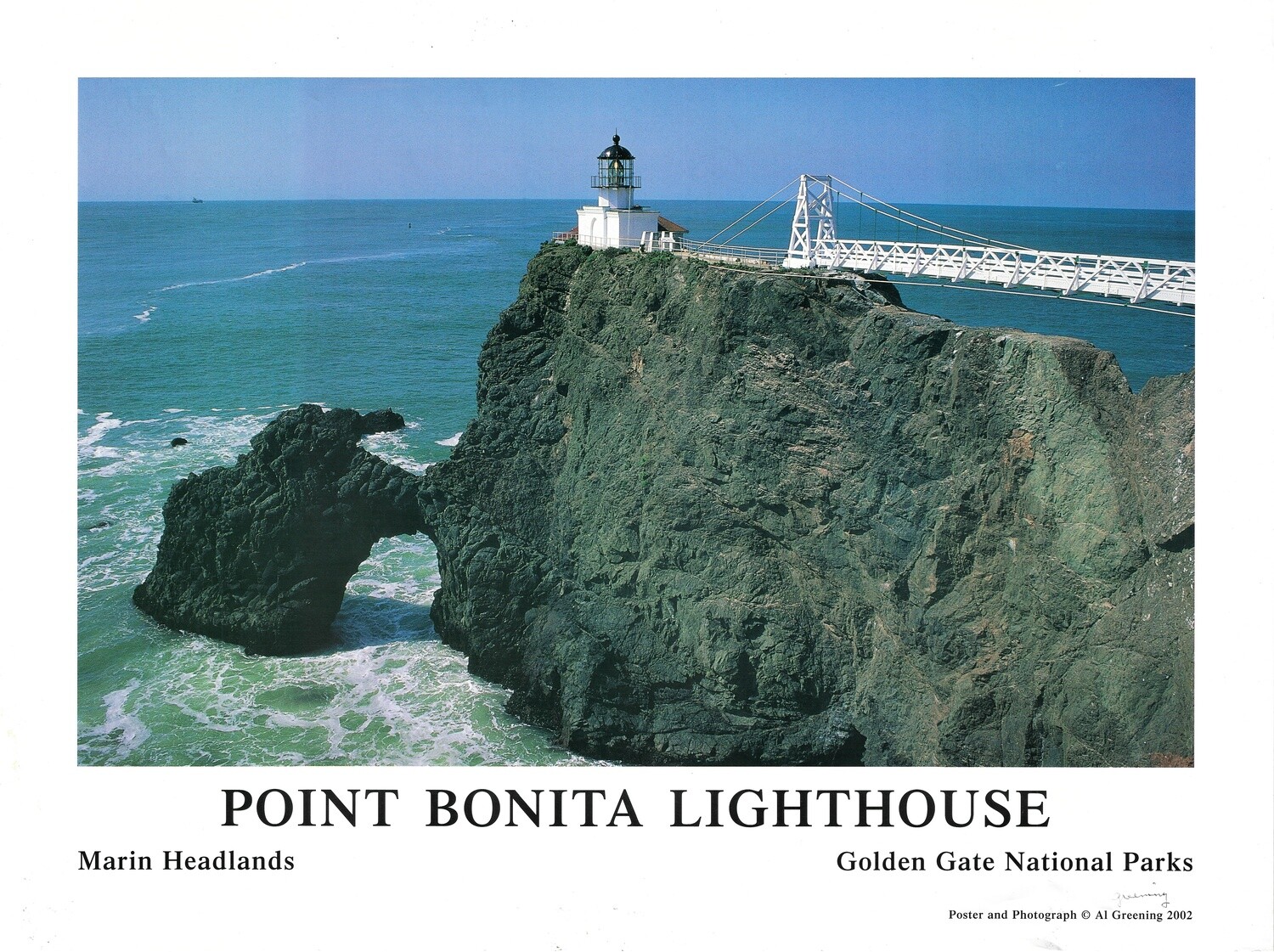 2002 Original Poster of Point Bonita signed by Al Greening 