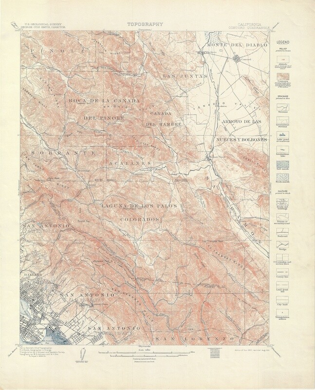 1913 (1897) USGS Topography of Concord Sheet