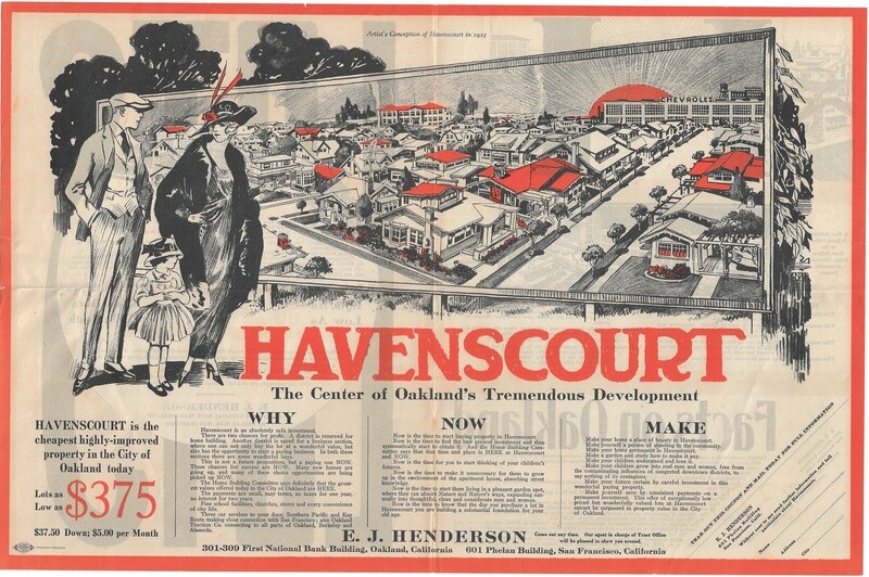 1924 Havenscourt , Oakland, Ca - Chevrolet Plant-Planned Community Promotional Pamphlet
