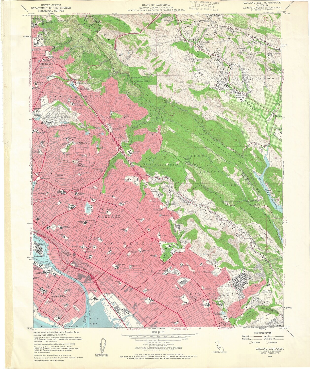 1959 USGS Oakland East - 7.5 USGS Topo
