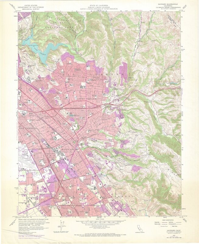 1968 (1959) USGS Hayward 7.5 Minute Sheet