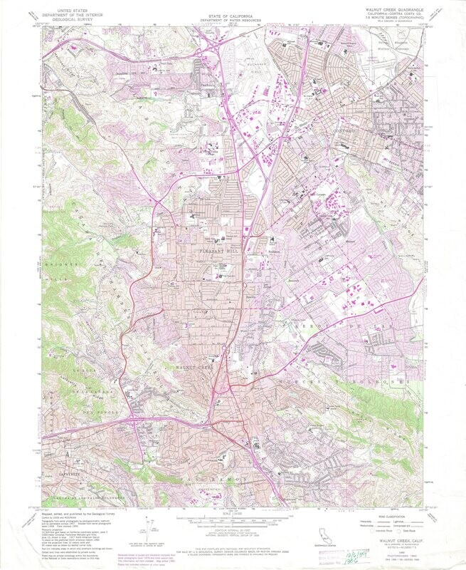 1980 (1959) USGS Walnut Creek Quad 7.5 min topo
