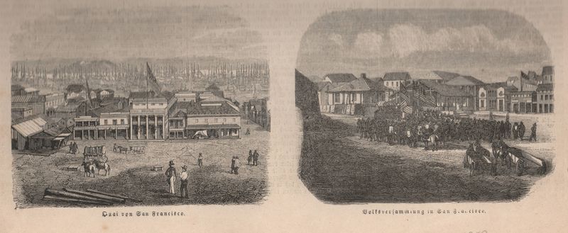 1850 View of Yerba Buena Cove filled with Abandoned Ships