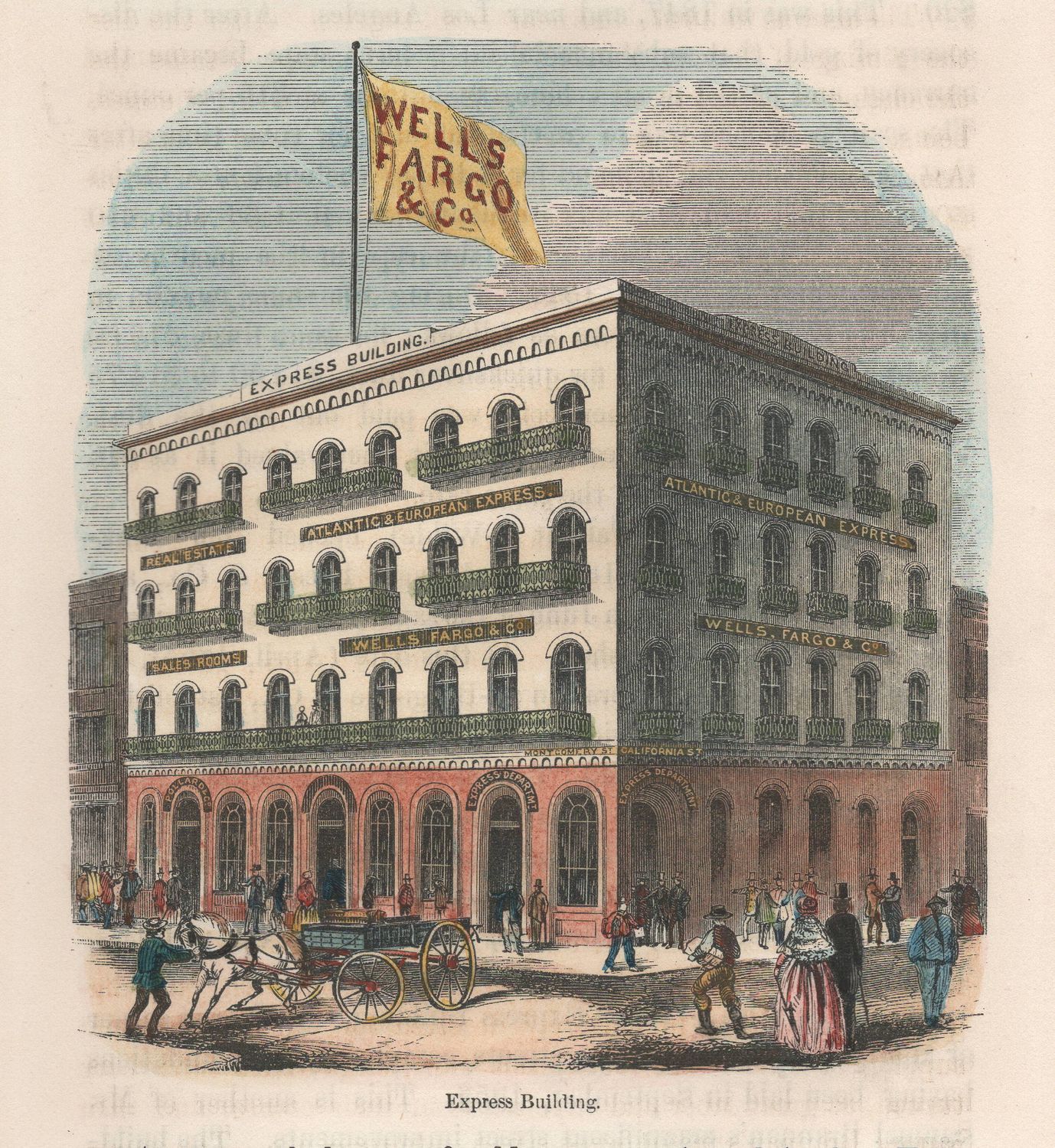 1855 Express Building of Wells Fargo from the Annals of SF