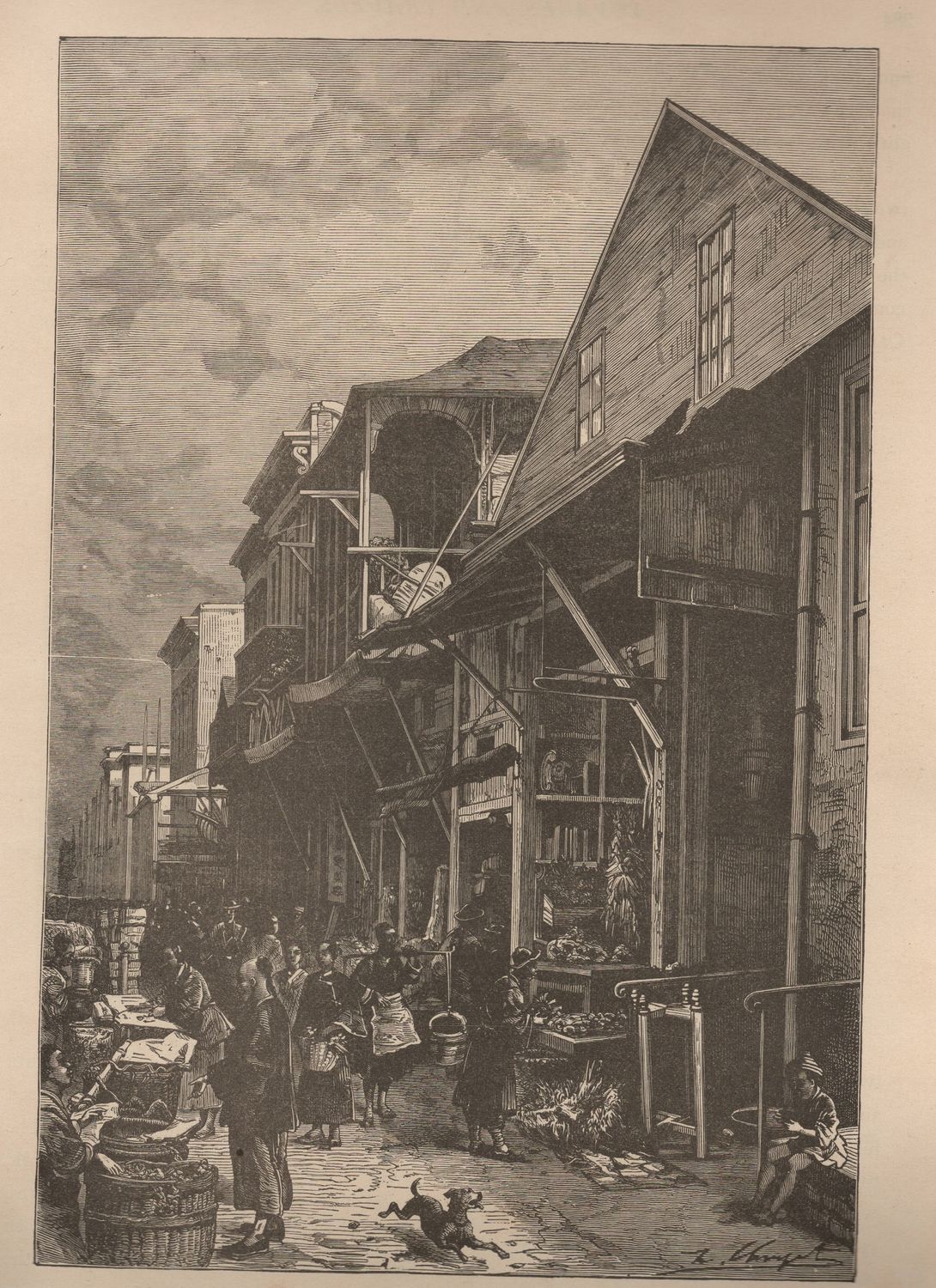 1870 View of the Chinese Quarter in San Francisco