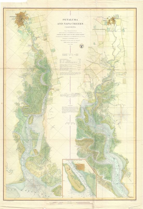 1861 USCS Petaluma and Napa Creeks sheet
