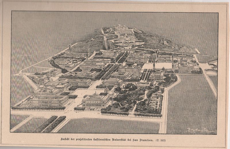 1880 Presentation of University of California on Yerba Buena Island in the bay