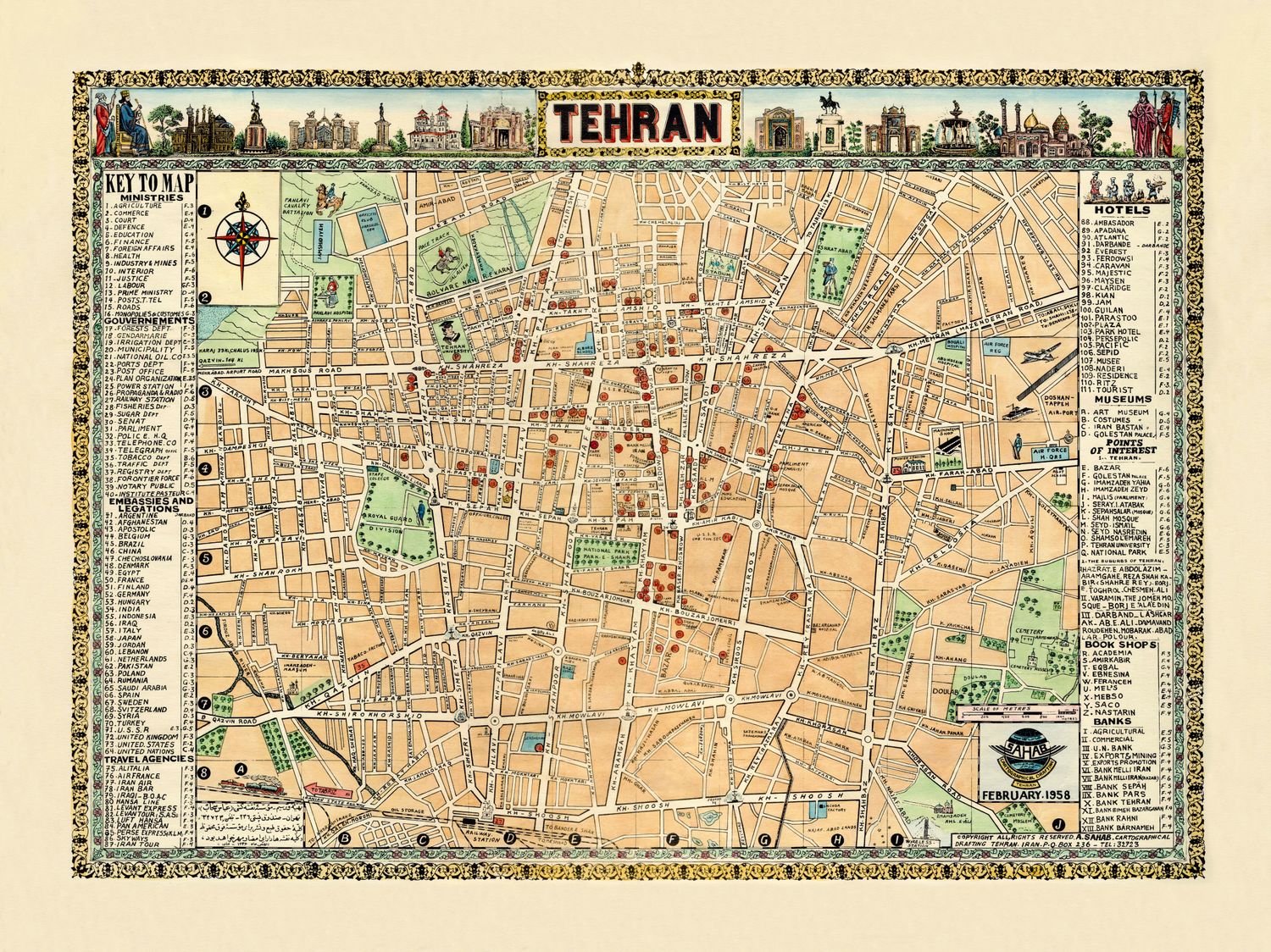1958 Tehran Iran REPRINT