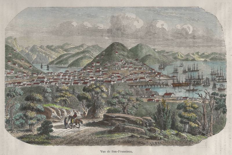 1851 View of San Francisco from the South by LeBreton