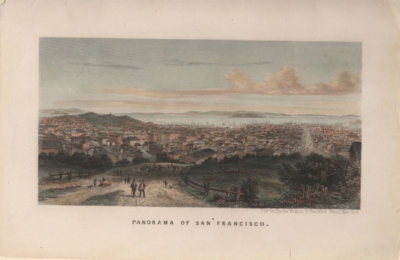 1852 View of San Francisco from Nob Hill By Charles Magnus