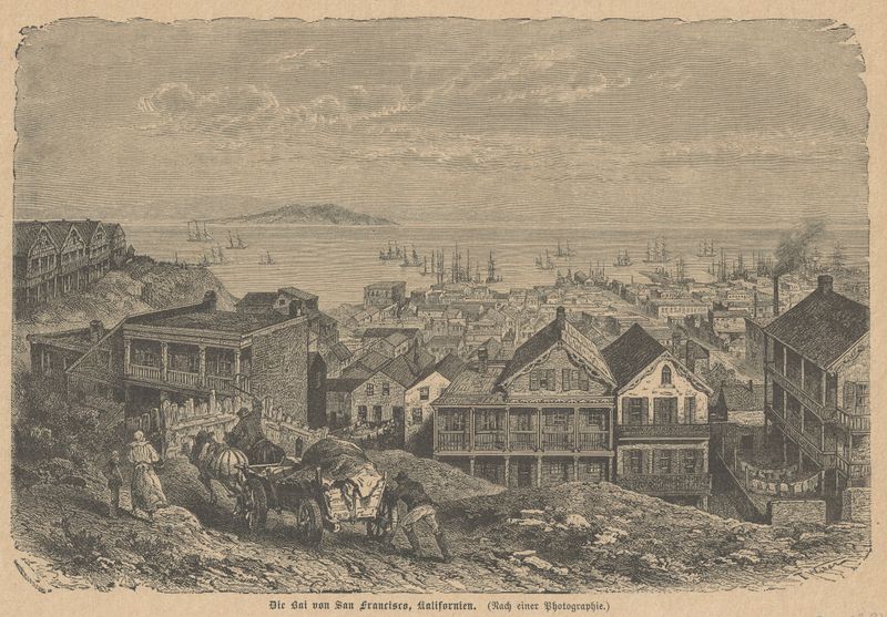 1859 View from 1100 Block of Montgomery St Looking East