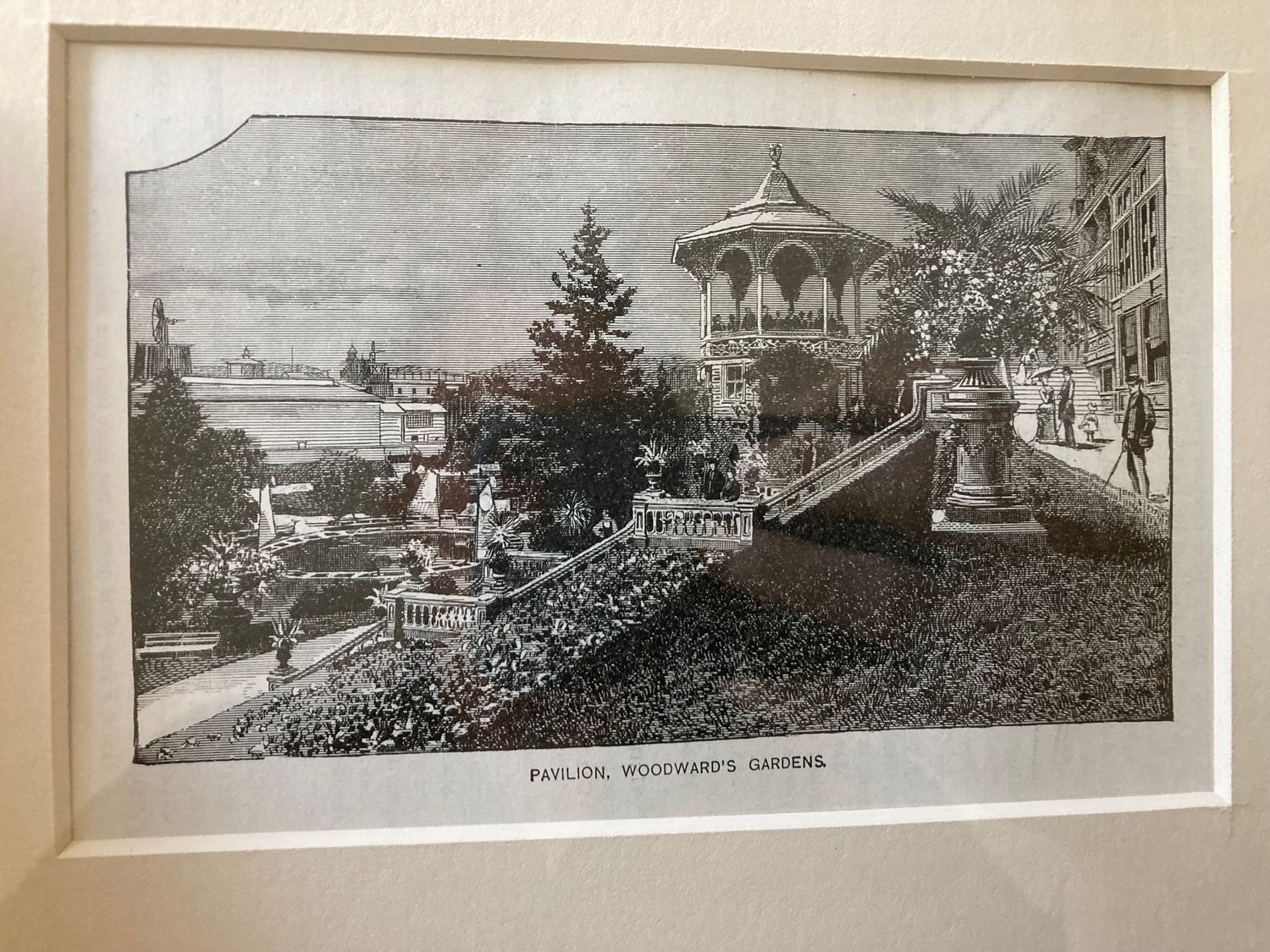 1873 View of The Pavilion - Woodward's Gardens, San Francisco