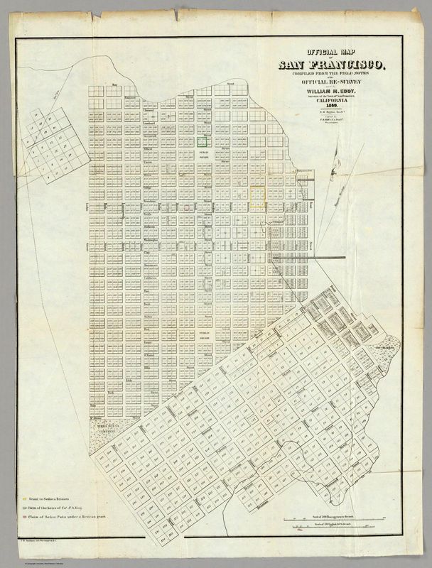 2019 (1849) Eddy Map of San Francisco 