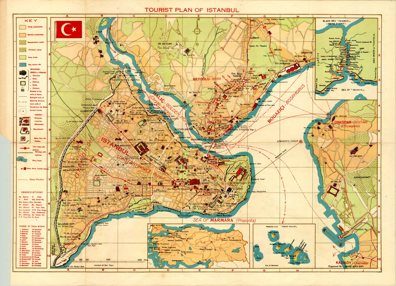 2024 (1958) Istanbul Turkey City Map Reprint