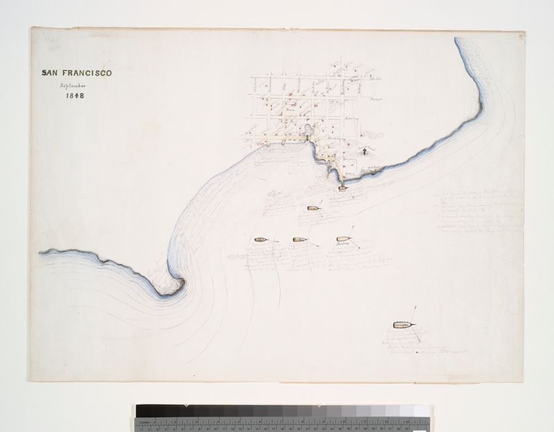 2019 (1848) View of San Francisco harbor , as recalled 1853 