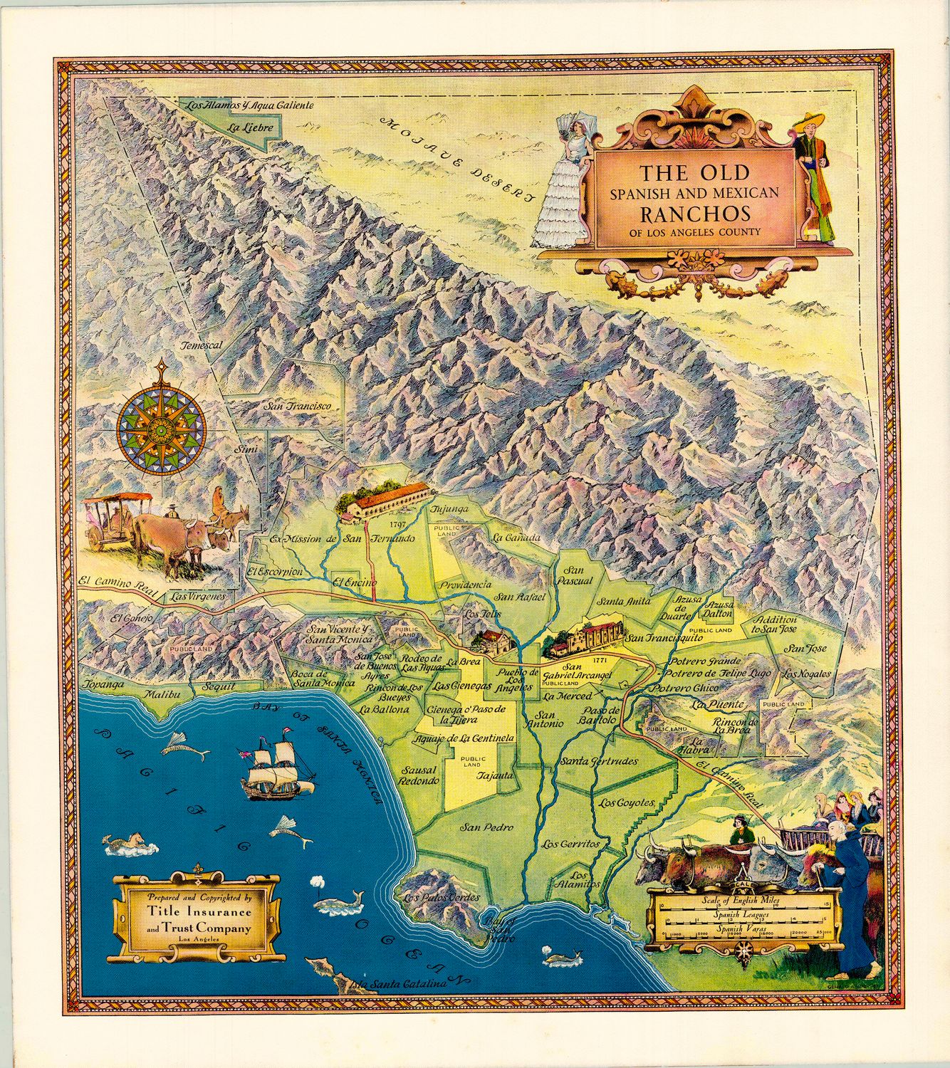 1937 Old Spanish and Mexican Ranchos of Los Angeles County 