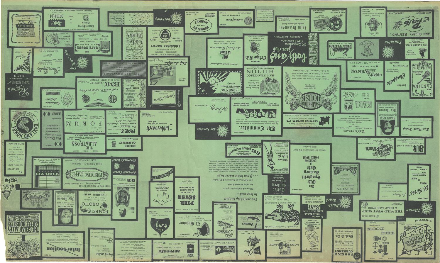 1958 San Francisco Ad Sheet