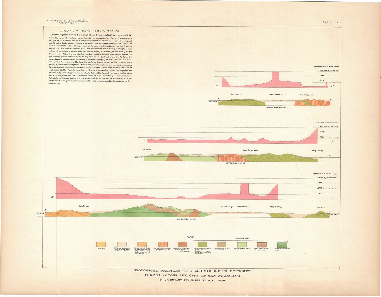 1908 EQIC Earthquake intensity of San Francisco Profile sheet