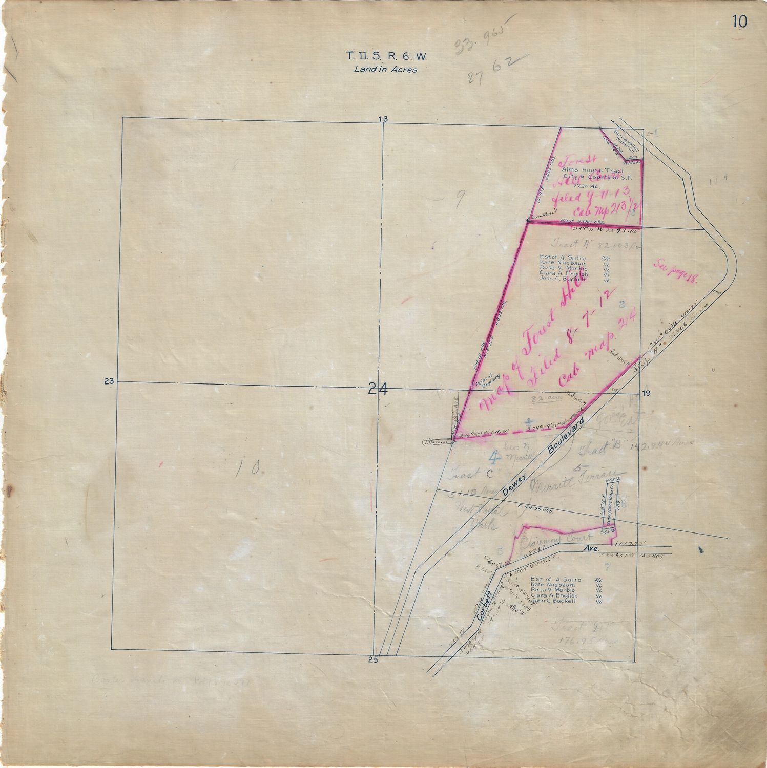 1907 SVWCo. Block Book Forest Hill 2 sheets