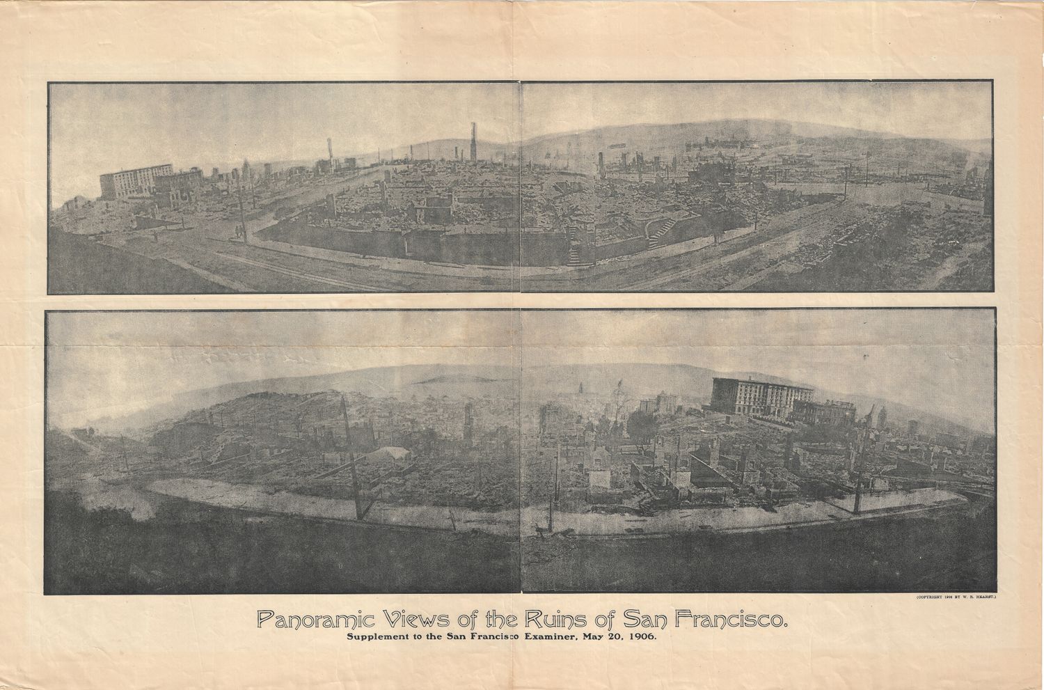1906 View of San Francisco after the Fire -Examiner Supplement.