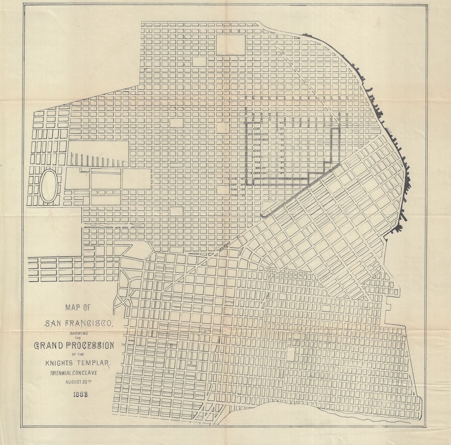 1883 Route of the Knights Templar in San Francisco , Ca