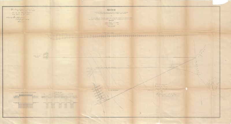 1872 Sketch of proposed RR Bridge SF to Yerba Buena