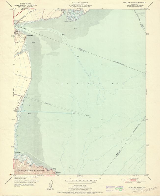 1951 Petaluma Point 7.5 Topo