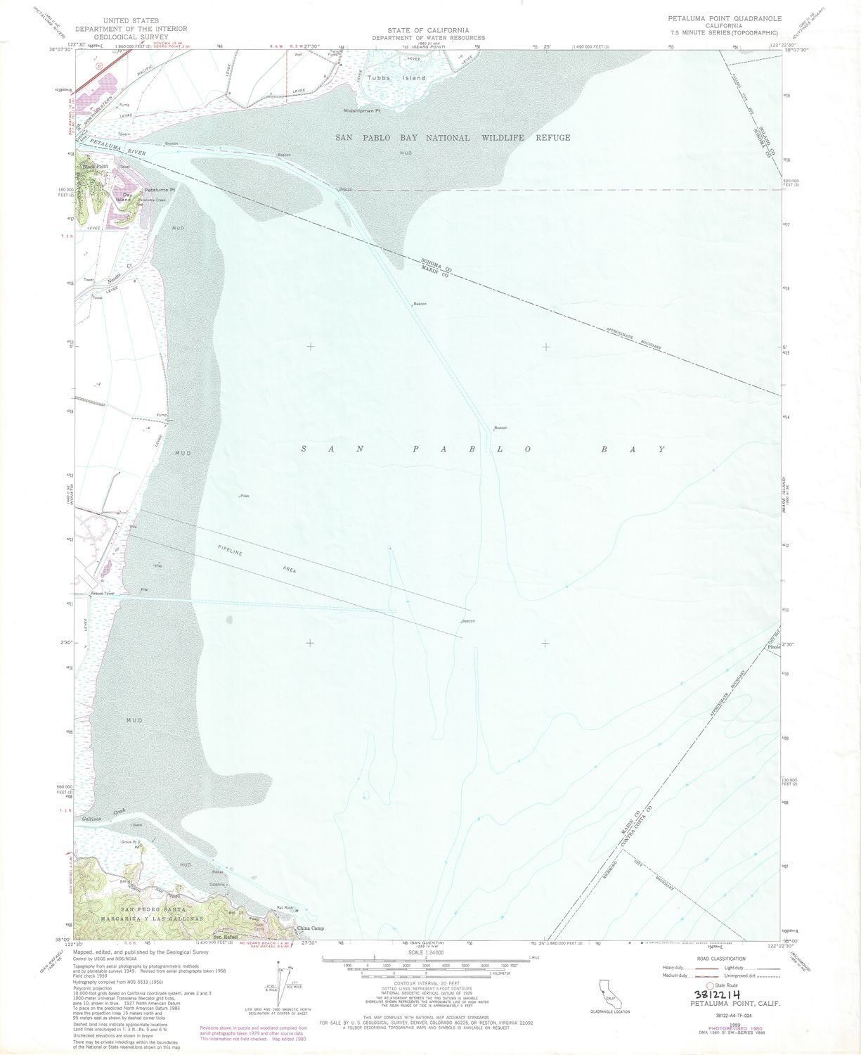 1980 Petaluma Point 7.5 Topo