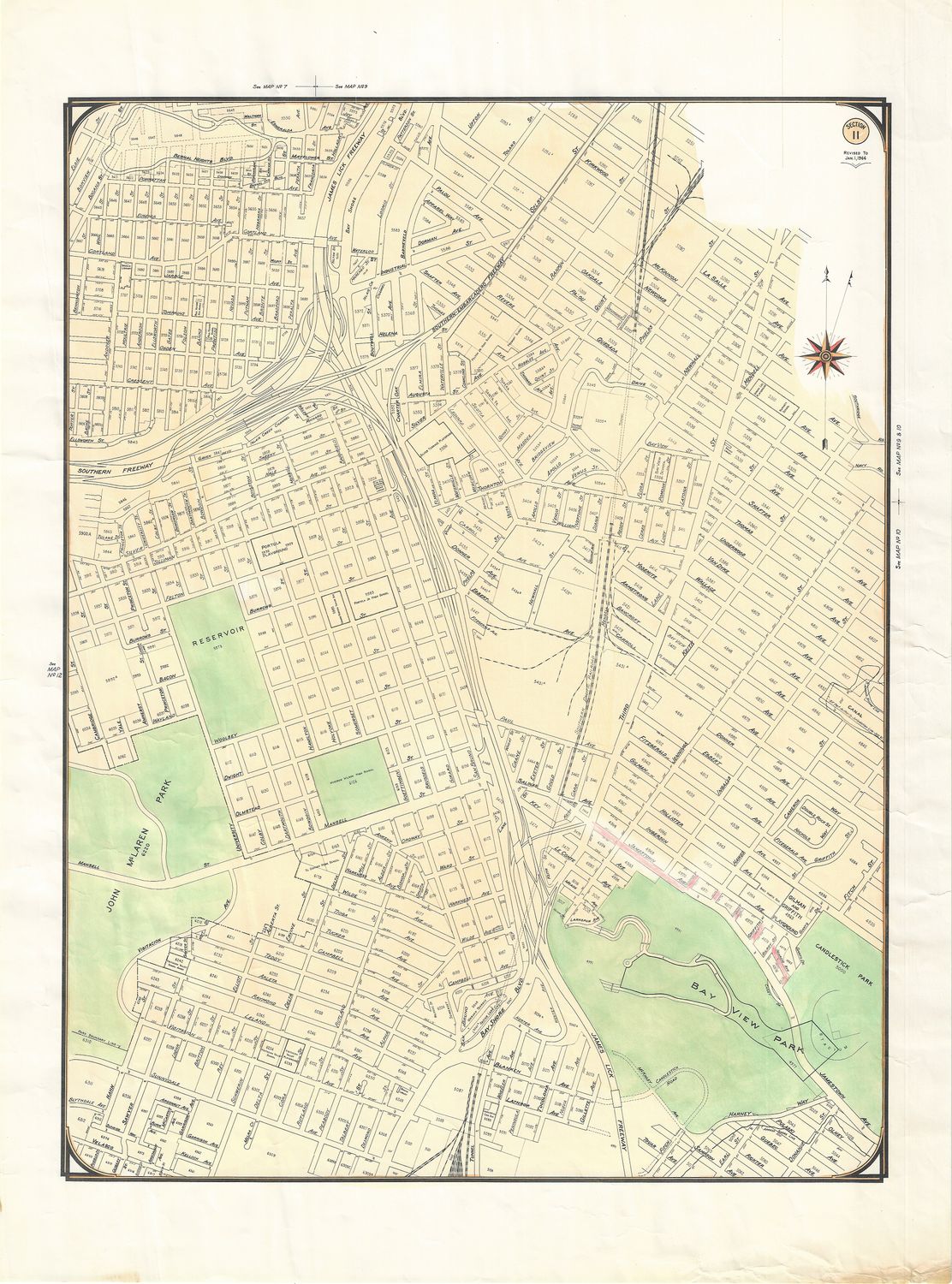 1966 San Francisco  Section 11- Silver Terrace, Bret Harte, Bernal Heights