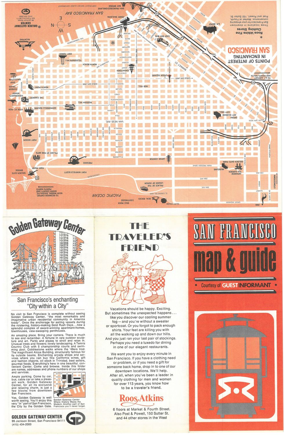 1972 San Francisco Map and Guide