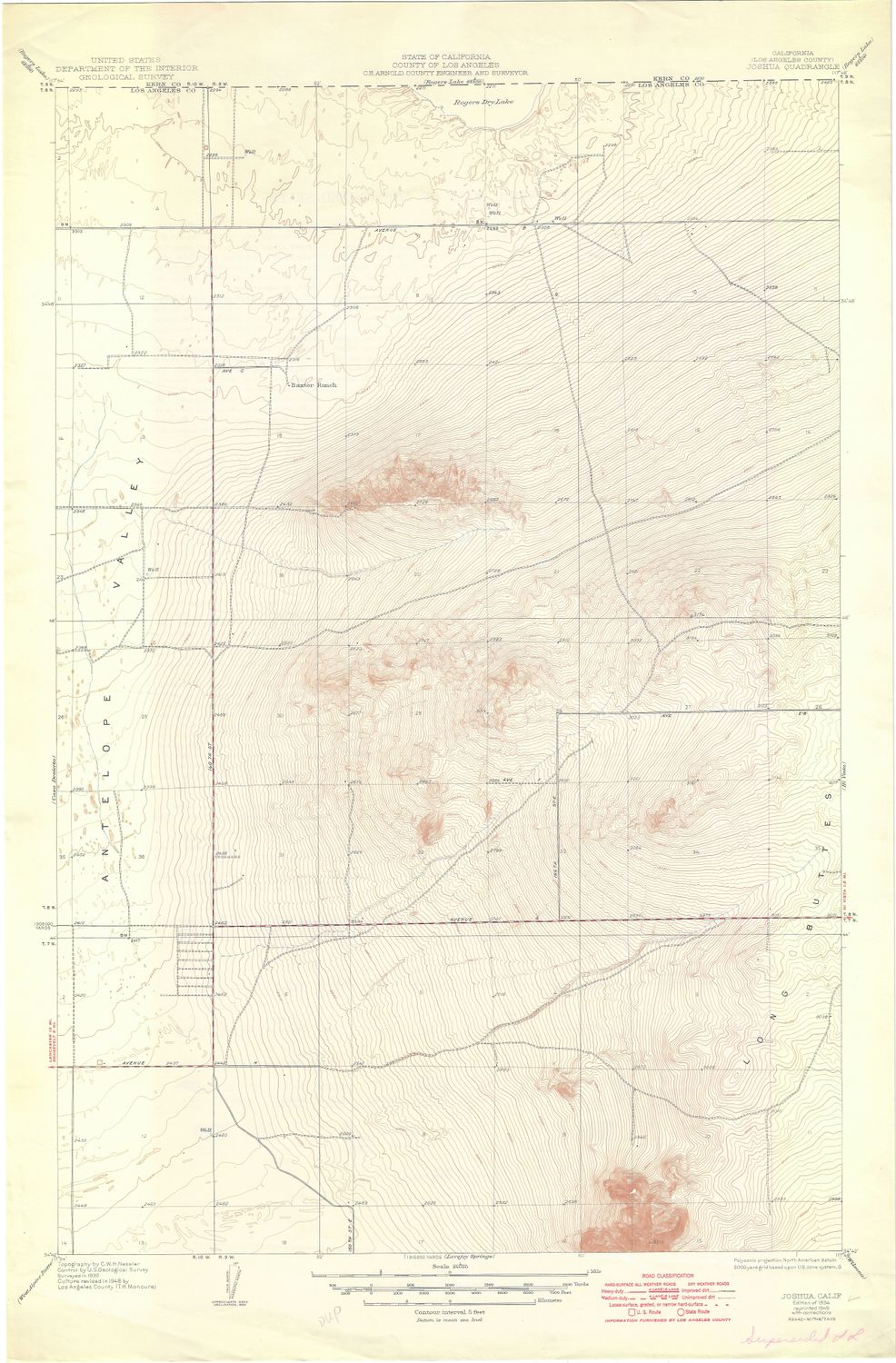 1949 (1934)  USGS Joshua Quad