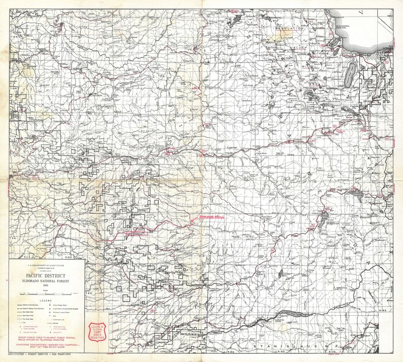 1950 Pacific District Lake Tahoe &amp; Rt#50 monochrome issue