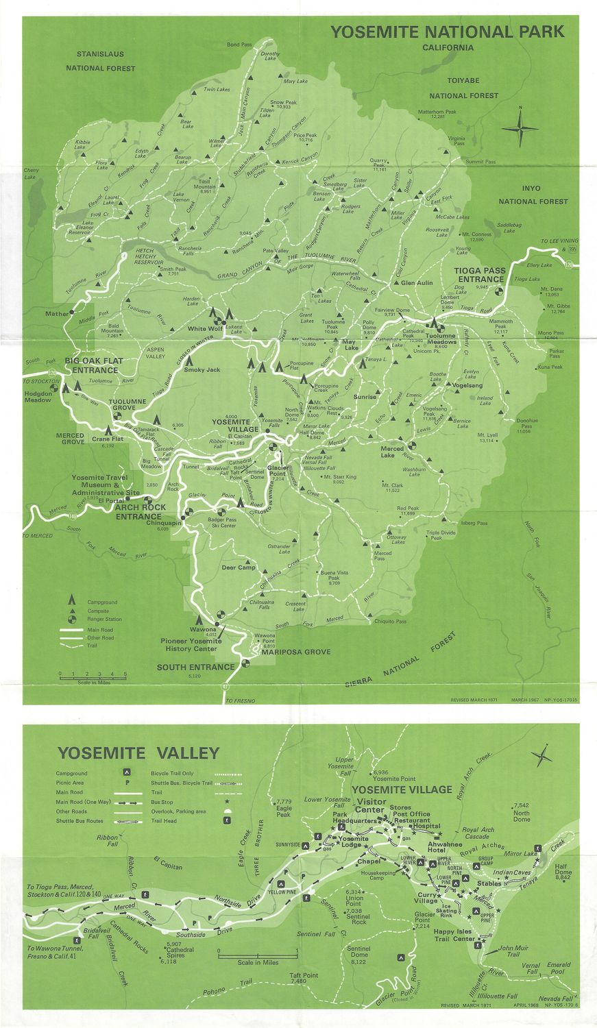 1970 (1968) Yosemite  National park -Folder