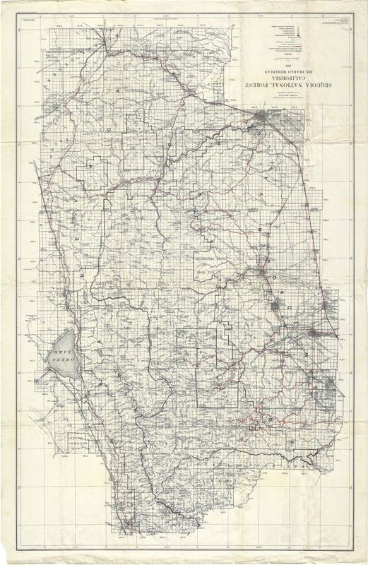 1925 Map of Sequoia National Park