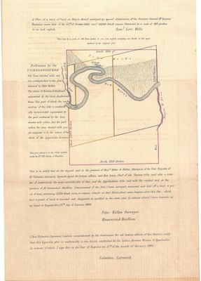 1834 (1804) Plan of the Tract of Land Bayou Boeuf (Louisiana)