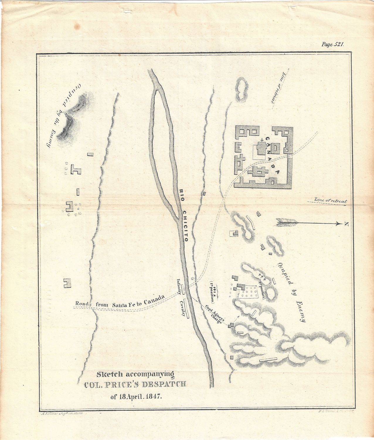 1847 Col.Price&#39;s Despatch Taos New Mexico
 Battles